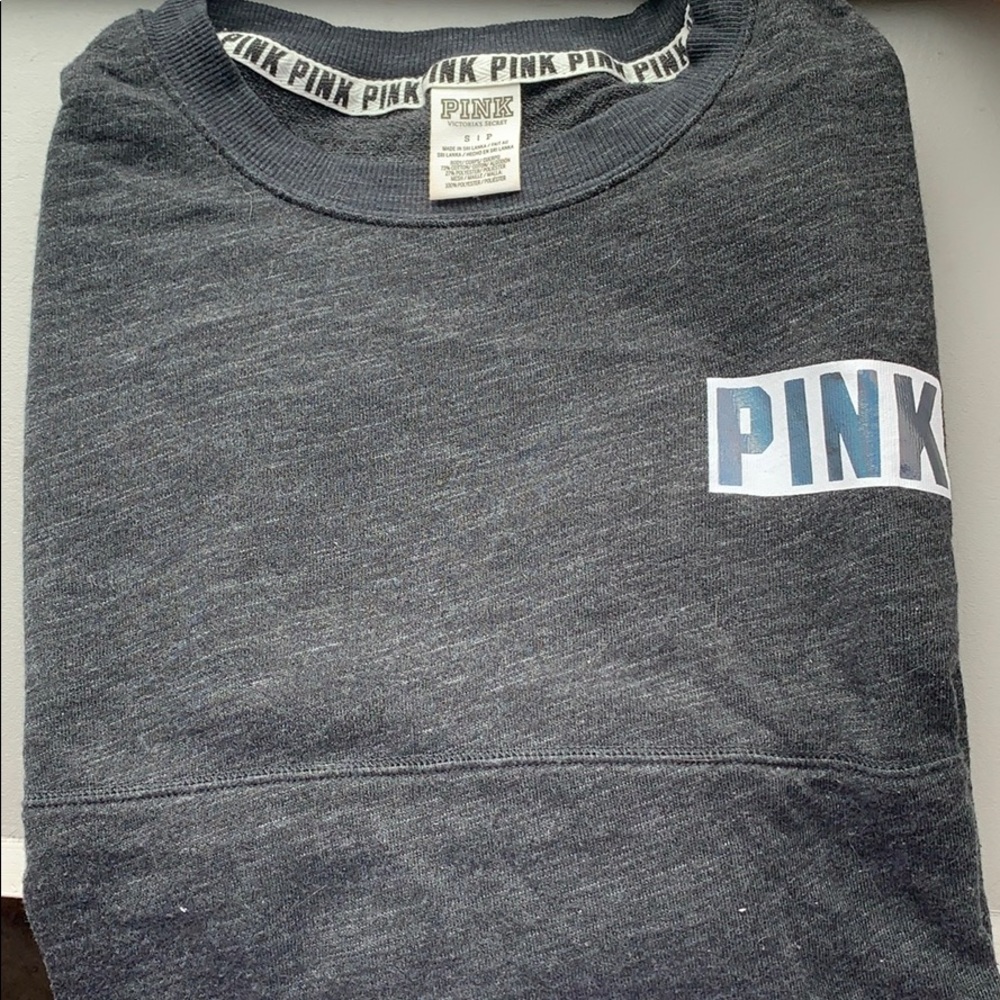 Pink hoodless sweatshirt